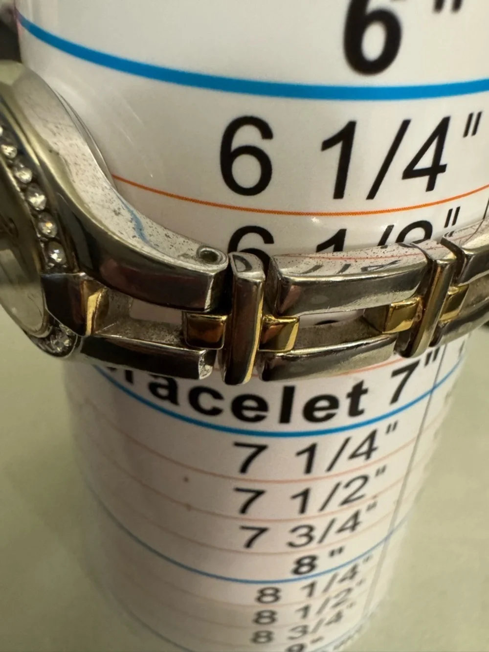 Armitron Two-Tone Silver and Gold Crystal Bezel Women's Watch